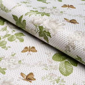 Schumacher Sibyl Chintz Fabric 182081 / Neutral