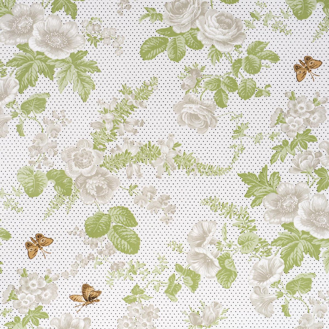 Schumacher Sibyl Chintz Fabric 182081 / Neutral