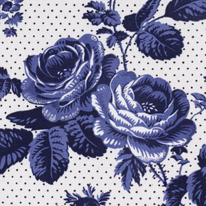 Schumacher Sibyl Chintz Fabric 182082 / Blue