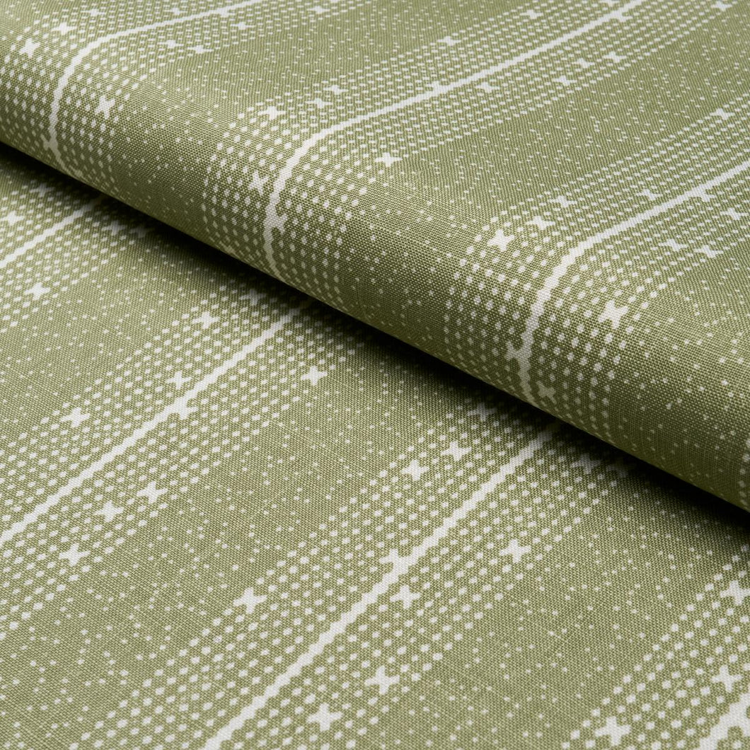 Schumacher Stella Stripe Fabric 182110 / Moss