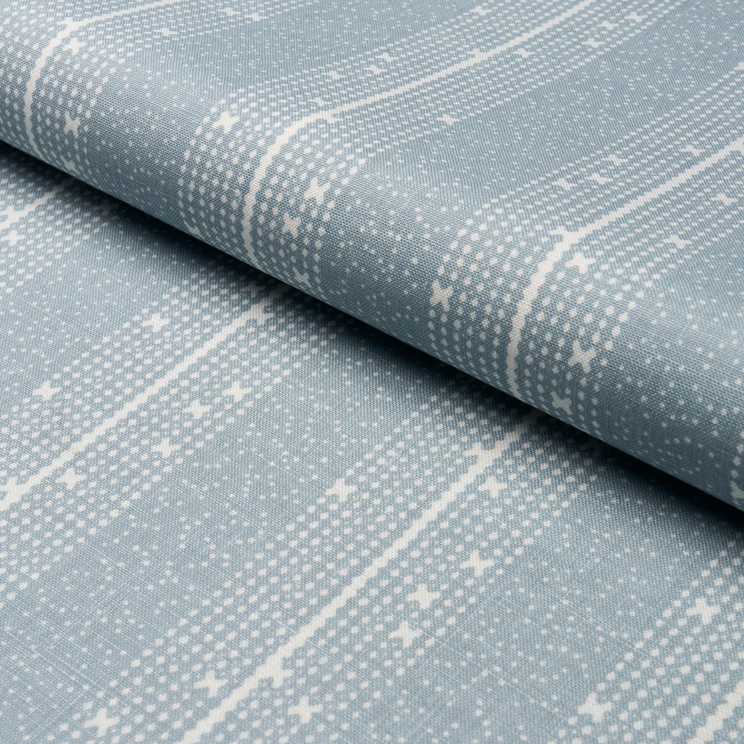 Schumacher Stella Stripe Fabric 182112 / Blue