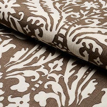 Load image into Gallery viewer, Schumacher Suffolk Damask Fabric 182120 / Brown
