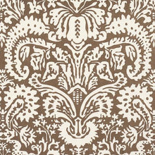 Load image into Gallery viewer, Schumacher Suffolk Damask Fabric 182120 / Brown