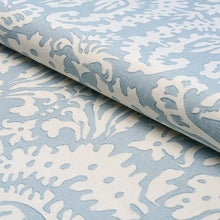 Load image into Gallery viewer, Schumacher Suffolk Damask Fabric 182121 / Blue