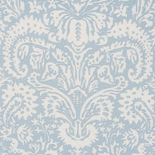 Load image into Gallery viewer, Schumacher Suffolk Damask Fabric 182121 / Blue