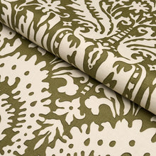 Load image into Gallery viewer, Schumacher Suffolk Damask Fabric 182122 / Olive