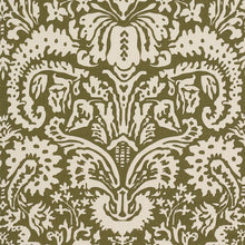 Load image into Gallery viewer, Schumacher Suffolk Damask Fabric 182122 / Olive
