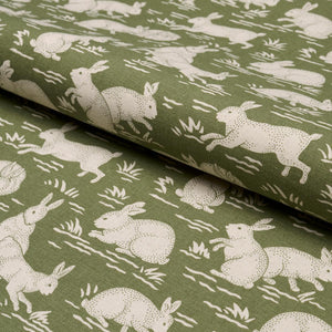 Schumacher Cottontails Fabric 182240 / Moss