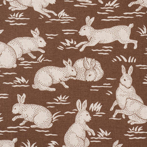 Schumacher Cottontails Fabric 182241 / Chestnut