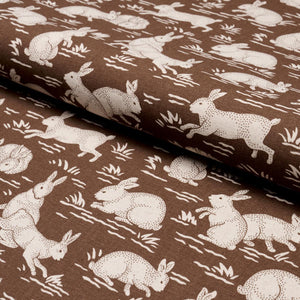 Schumacher Cottontails Fabric 182241 / Chestnut