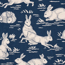 Load image into Gallery viewer, Schumacher Cottontails Fabric 182242 / Indigo