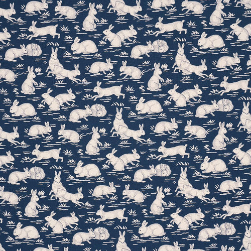 Schumacher Cottontails Fabric 182242 / Indigo