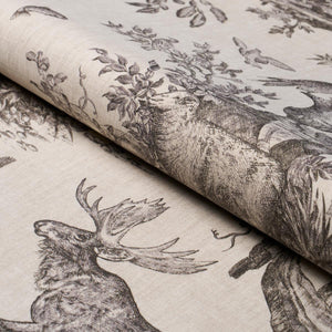 Schumacher Western Toile  Fabric 182270 / Carbon