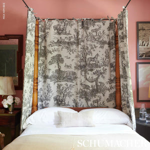 Schumacher Western Toile  Fabric 182270 / Carbon