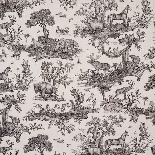 Schumacher Western Toile  Fabric 182270 / Carbon