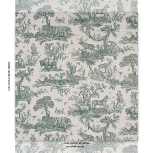 Schumacher Western Toile  Fabric 182272 / Forest