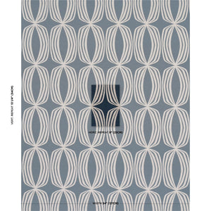 Schumacher Fontana Hand Print Fabric 182322 / Indigo