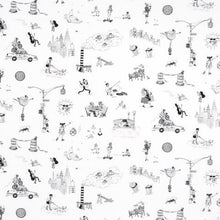 Load image into Gallery viewer, Schumacher Joana Avillez's Street Scenes Fabric 182331 / Black &amp; White