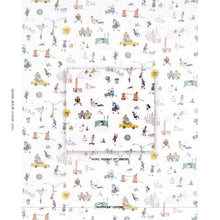 Load image into Gallery viewer, Schumacher Joana Avillez's Street Scenes Fabric 182332 / Multicolor On White