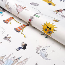 Load image into Gallery viewer, Schumacher Joana Avillez's Street Scenes Fabric 182332 / Multicolor On White