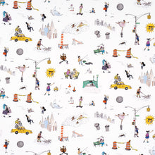Load image into Gallery viewer, Schumacher Joana Avillez's Street Scenes Fabric 182332 / Multicolor On White