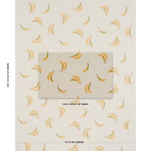 Load image into Gallery viewer, Schumacher Banana Stand Hand Block Print Fabric 182370 / Ochre And Green On Natural