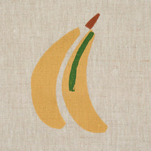 Load image into Gallery viewer, Schumacher Banana Stand Hand Block Print Fabric 182370 / Ochre And Green On Natural