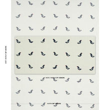 Load image into Gallery viewer, Schumacher Birds Hand Block Print Fabric 182380 / Black On Natural