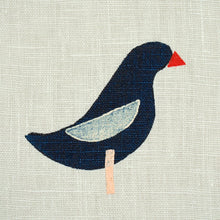 Load image into Gallery viewer, Schumacher Birds Hand Block Print Fabric 182380 / Black On Natural
