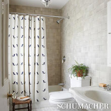Load image into Gallery viewer, Schumacher Birds Hand Block Print Fabric 182380 / Black On Natural