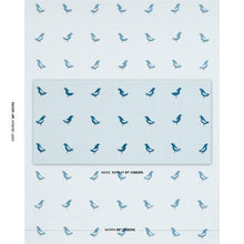 Load image into Gallery viewer, Schumacher Birds Hand Block Print Fabric 182382 / Navy On Sky