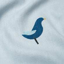 Load image into Gallery viewer, Schumacher Birds Hand Block Print Fabric 182382 / Navy On Sky