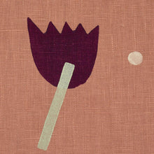 Load image into Gallery viewer, Schumacher Tulip Play Hand Block Print Fabric 182401 / Violet On Rust