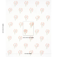 Load image into Gallery viewer, Schumacher Ginkgo Hand Block Print Fabric 182410 / Pink And Sage On White
