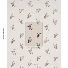 Load image into Gallery viewer, Schumacher Grapes Hand Block Print Fabric 182420 / Purple On Natural