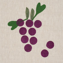 Load image into Gallery viewer, Schumacher Grapes Hand Block Print Fabric 182420 / Purple On Natural