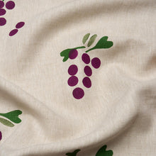 Load image into Gallery viewer, Schumacher Grapes Hand Block Print Fabric 182420 / Purple On Natural
