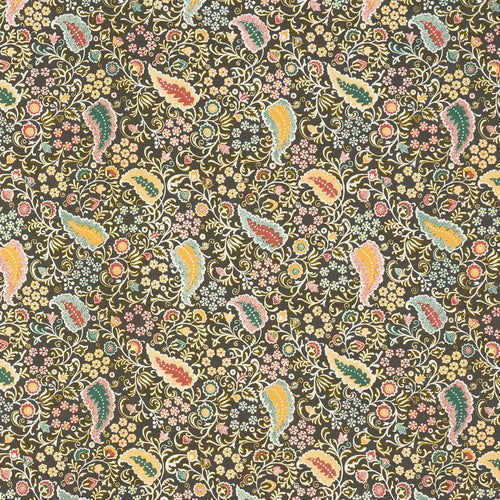 Schumacher Peggy Paisley Fabric 182430 / Graphite