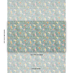 Schumacher Peggy Paisley Fabric 182432 / Azure