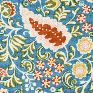 Schumacher Peggy Paisley Fabric 182432 / Azure