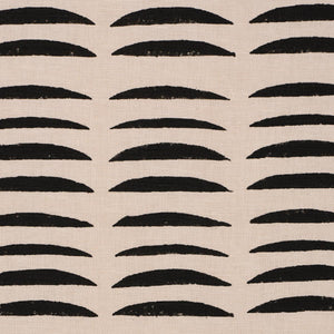 Schumacher Parable Hand Block Fabric 182471 / Charcoal