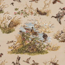 Load image into Gallery viewer, Schumacher Dog &amp; Duck Fabric 182660 / Alabaster