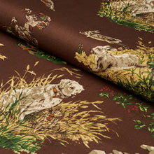 Load image into Gallery viewer, Schumacher Dog &amp; Duck Fabric 182661 / Brown