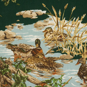 その他 VAURTROOM DOG & DUCK BLANKET Schumacher Dog & Duck Fabric Verdant | Fabric Bistro | Columbia