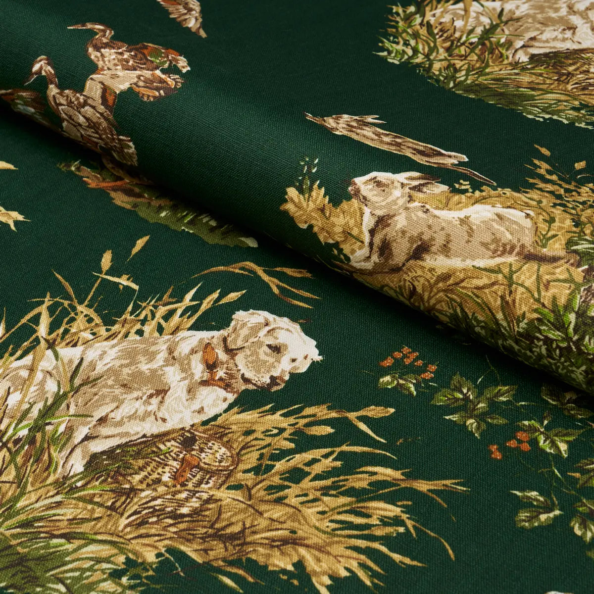 Schumacher Dog & Duck Fabric Verdant | Fabric Bistro | Columbia Schumacher Dog & Duck Fabric Verdant | Fabric Bistro | Columbia