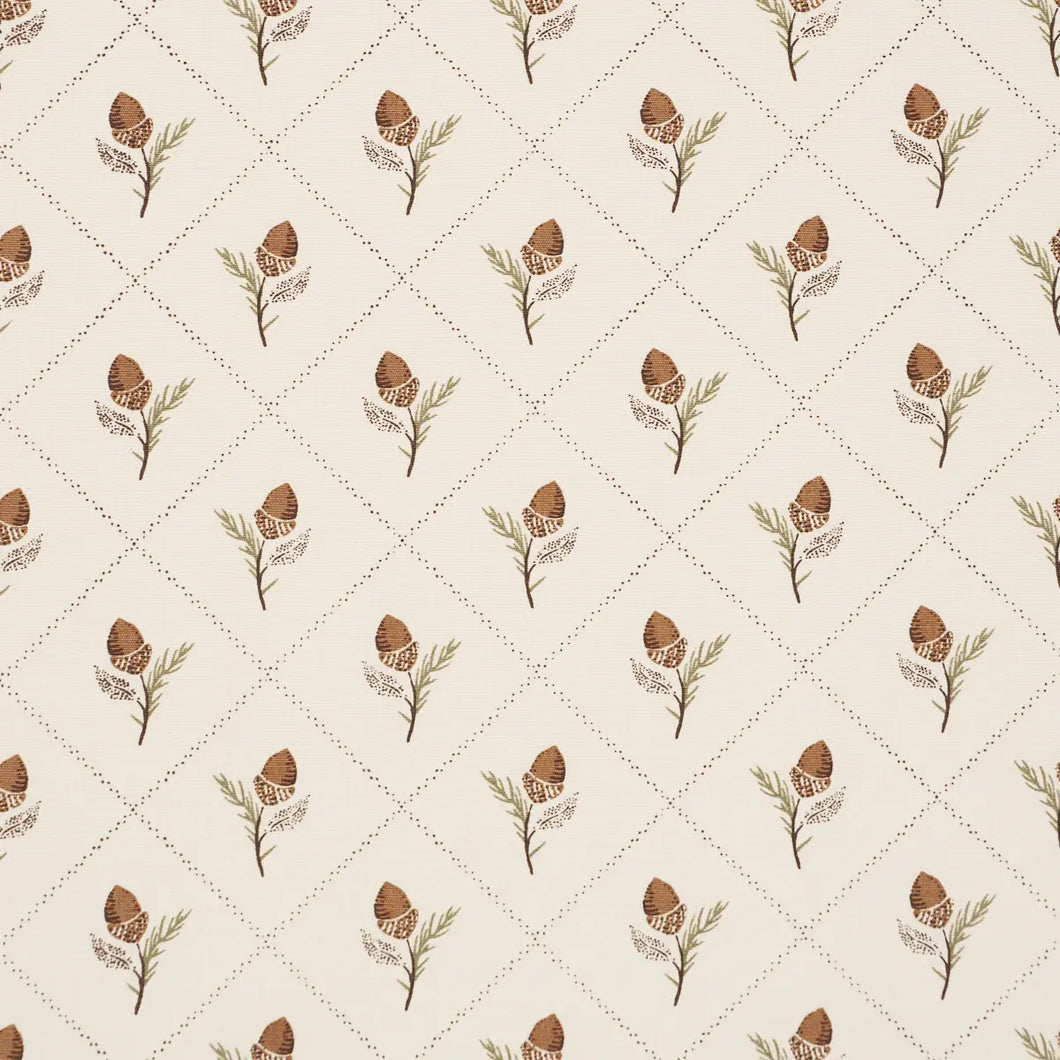 Schumacher Holden Hand Print Fabric 182670 / Cream
