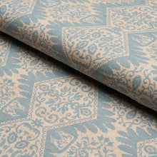 Load image into Gallery viewer, Schumacher Berkeley Hand Printed Silk Fabric 182701 / Cornflower