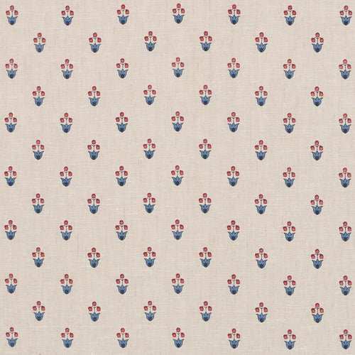 Schumacher Moira Hand Print  Fabric 182720 / Cerise & Ink