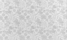 Load image into Gallery viewer, White Sky Blue Floral Cotton Upholstery Drapery Fabric