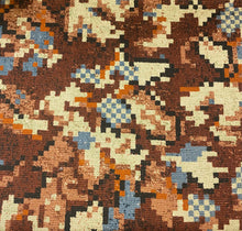 Load image into Gallery viewer, Diego Spice Larsen Burgundy Red Black Teal Yellow Kilim Upholstery Fabric STA 5184